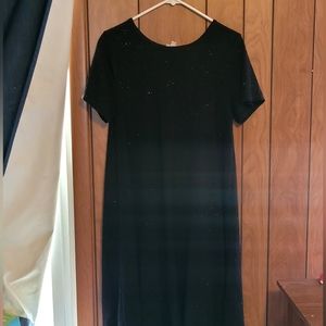 Sz M - LuLaRoe Carly - Elegancy Collection - Black w/ Sparkles All Over